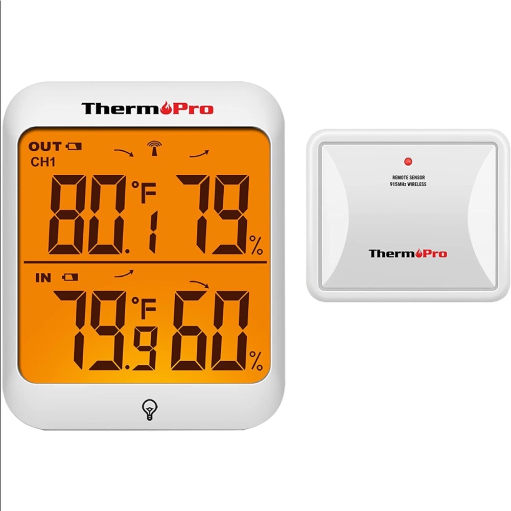 ThermoPro Rechargeable Wireless Indoor/Outdoor
Humidity and Temperature Monitor